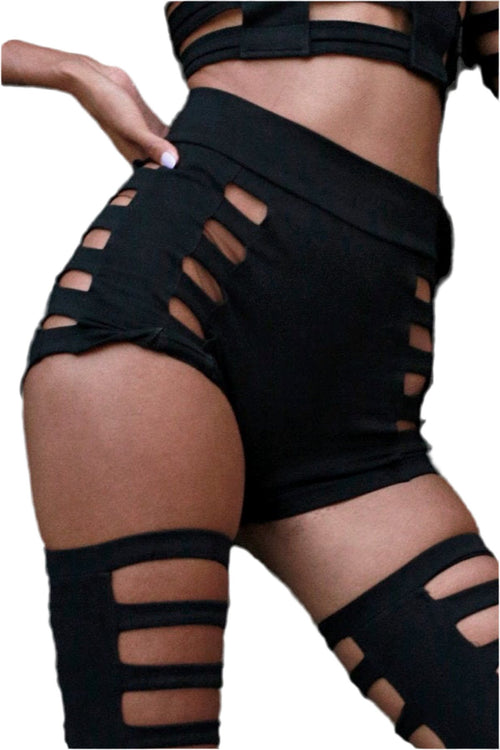 Five and Diamond Cage Shorts - cotton Cage FIVE AND DIAMOND 