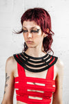 Five and Diamond Desert Cage Chestplate - leather Collars FIVE AND DIAMOND 