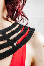 Five and Diamond Desert Cage Chestplate - leather Collars FIVE AND DIAMOND 