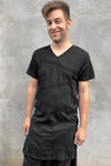 Five and Diamond Extra Long Pintuck T-Shirt - cotton Shirts-Mens FIVE AND DIAMOND 