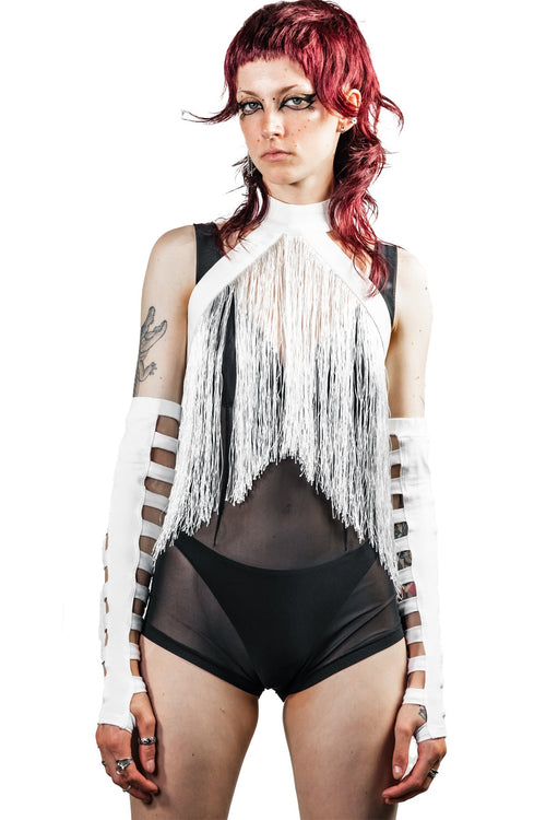 Five and Diamond Fringe Halter - cotton Collars FIVE AND DIAMOND 