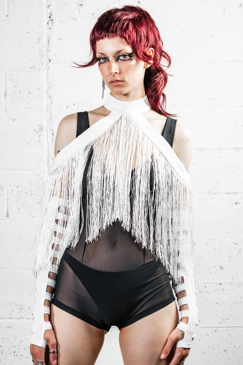 Five and Diamond Fringe Halter - cotton Collars FIVE AND DIAMOND 