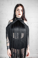 Five and Diamond Fringe Halter Dress - cotton Collars FIVE AND DIAMOND 