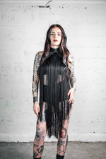 Five and Diamond Fringe Halter Dress - cotton Collars FIVE AND DIAMOND 