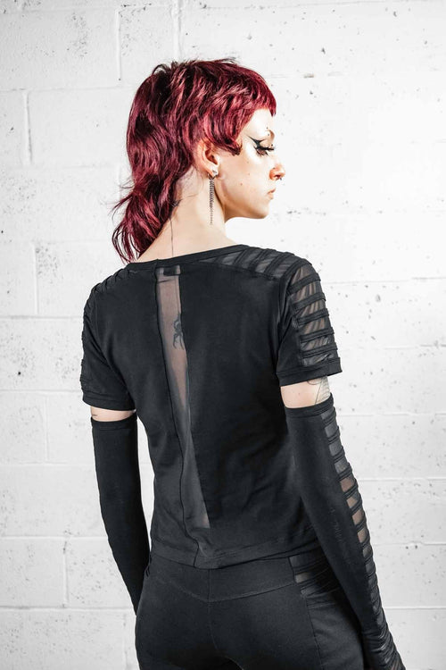 Five and Diamond Gamut Tee - cotton Tops-Womens FIVE AND DIAMOND 