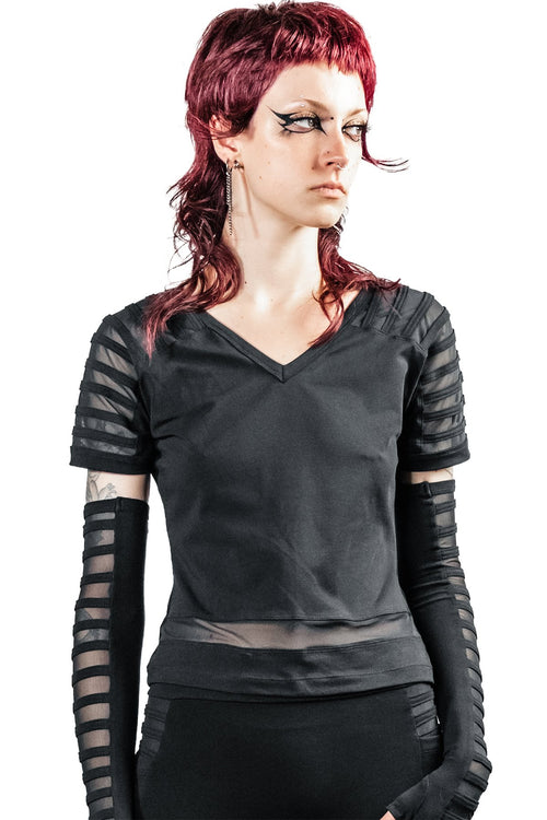 Five and Diamond Gamut Tee - cotton Tops-Womens FIVE AND DIAMOND 
