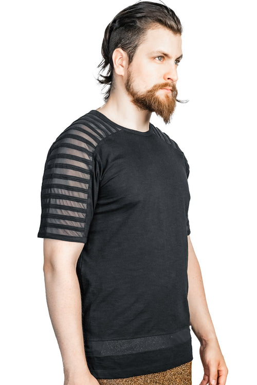 Five and Diamond Gamut Tee - cotton/mesh Shirts-Mens FIVE AND DIAMOND 