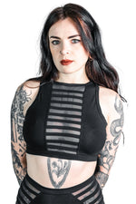 Five and Diamond Gamut Top - cotton/mesh Tops-Womens FIVE AND DIAMOND 