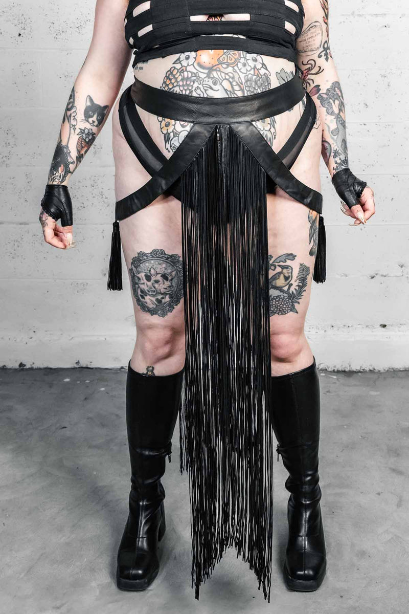 Five and Diamond Harlot Skirt - leather Festival FIVE AND DIAMOND 