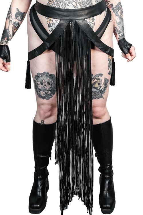 Five and Diamond Harlot Skirt - leather Festival FIVE AND DIAMOND 