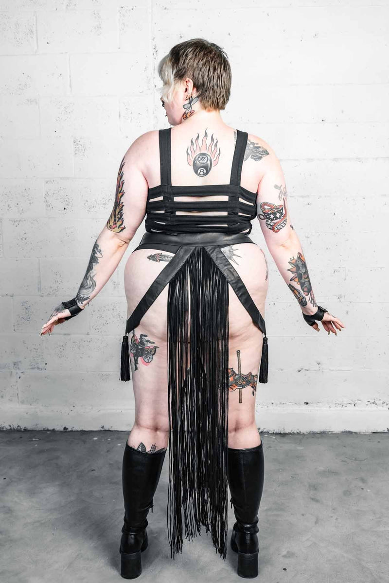 Five and Diamond Harlot Skirt - leather Festival FIVE AND DIAMOND 