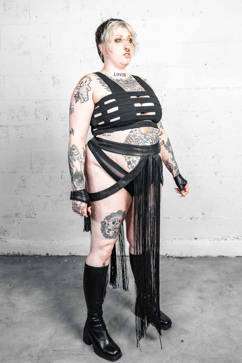 Five and Diamond Harlot Skirt - leather Festival FIVE AND DIAMOND 