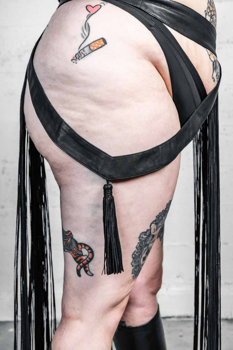 Five and Diamond Harlot Skirt - leather Festival FIVE AND DIAMOND 