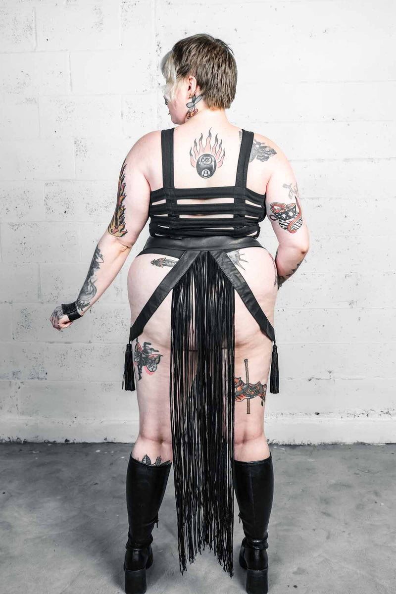 Five and Diamond Harlot Skirt - leather Festival FIVE AND DIAMOND 