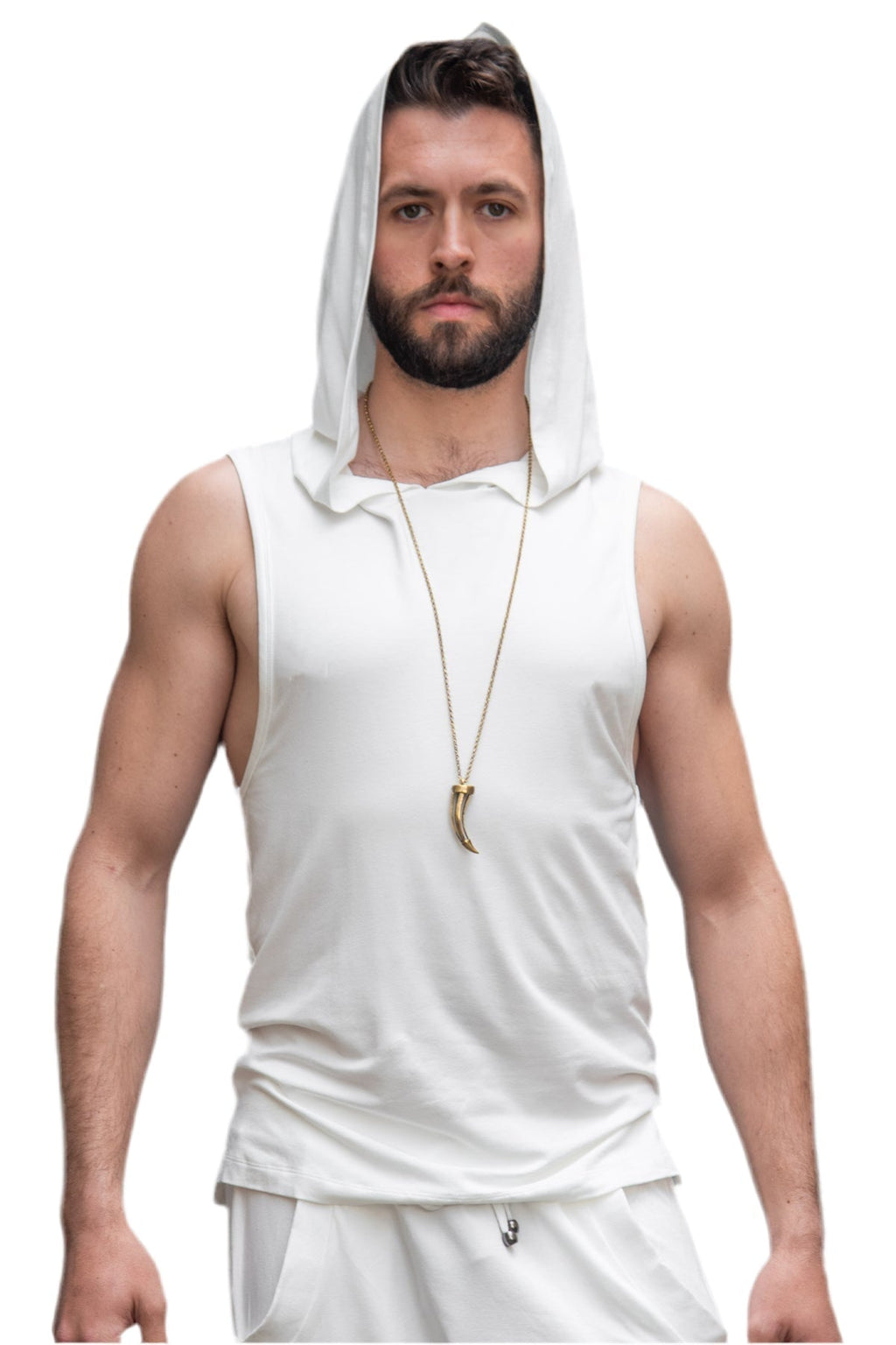 トップス VIAVANDA DISTORTION HOODIE TANK TOP トップス VIAVANDA DISTORTION HOODIE TANK TOP トップス VIAVANDA