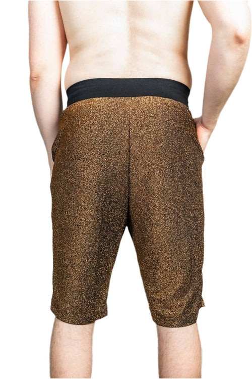 Five and Diamond Sparkle Shorts - bronze Shorts-Mens FIVE AND DIAMOND 