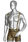 Five and Diamond Tiger Romper with Suspenders Swim-Men FIVE AND DIAMOND 