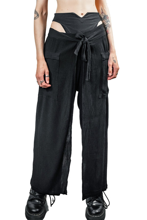 Five and Diamond Wrap Pants - rayon Pants-Womens FIVE AND DIAMOND 
