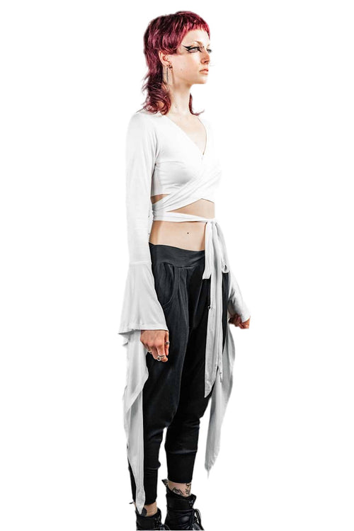 Five and Diamond Wrap Top - rayon Tops-Womens FIVE AND DIAMOND 