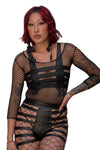 Leg Avenue Spandex Long Sleeve Industrial Fish Net Shirt Tops-Womens Leg Avenue 