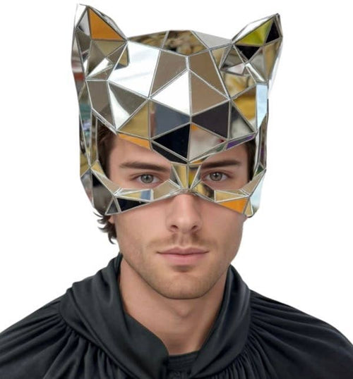 Silver Polygonal Mirror Eye Mask Headgear KBW Global Corp. 