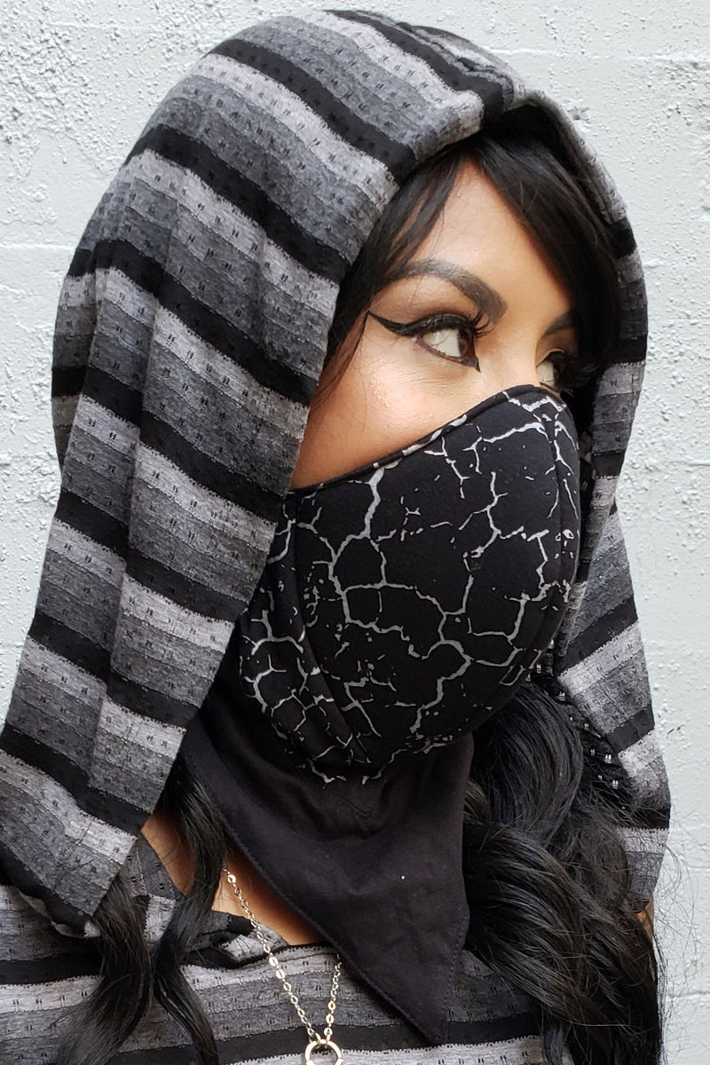 5D Winter Velcro Dust Mask - Playa Print with scarf - Dust Mask -  - FIVE AND DIAMOND