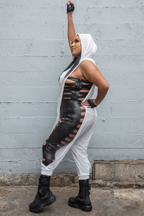 5D x Alien.Eleven Betty Jump - white mesh Jumpsuit 5D x Alien.Eleven 