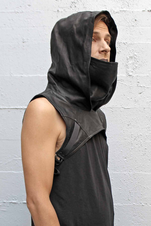 5D x Crisiswear Wasteland Hood - Leather Hood Crisiswear 