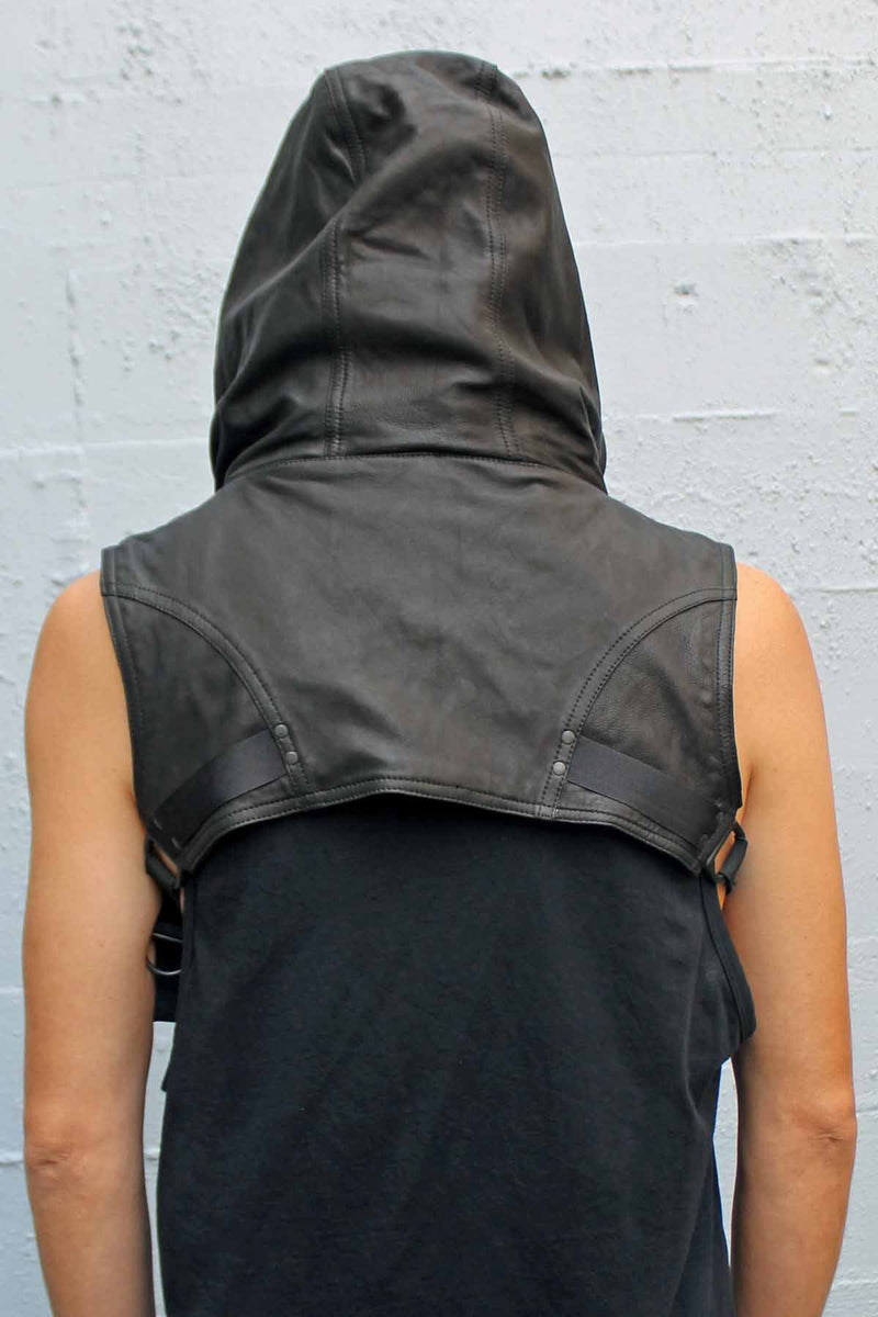 5D x Crisiswear Wasteland Hood - Leather Hood Crisiswear 