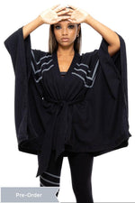 5D x Stellar Dust Asymmetric Kimono Jacket - Hoodies - Womens -  - FIVE AND DIAMOND