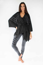 5D x Stellar Dust Asymmetric Kimono Jacket - Hoodies - Womens -  - FIVE AND DIAMOND
