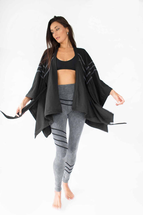 5D x Stellar Dust Asymmetric Kimono Jacket - Hoodies - Womens -  - FIVE AND DIAMOND