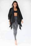 5D x Stellar Dust Asymmetric Kimono Jacket - Hoodies - Womens -  - FIVE AND DIAMOND