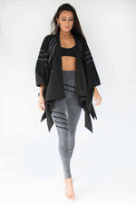 5D x Stellar Dust Asymmetric Kimono Jacket - Hoodies - Womens -  - FIVE AND DIAMOND