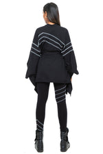 5D x Stellar Dust Asymmetric Kimono Jacket - Hoodies - Womens -  - FIVE AND DIAMOND