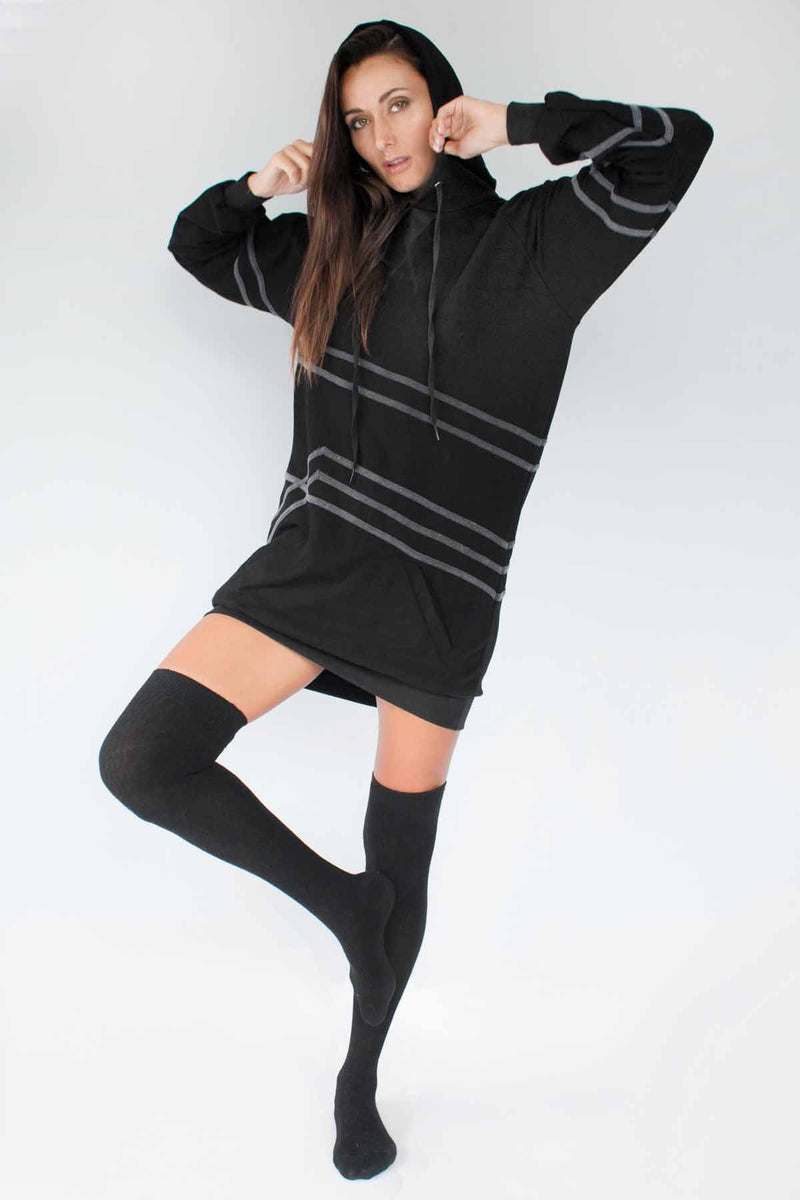 5D x Stellar Dust Asymmetric Oversized Hoody - Hoodies - Womens -  - FIVE AND DIAMOND