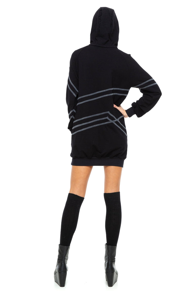 5D x Stellar Dust Asymmetric Oversized Hoody - Hoodies - Womens -  - FIVE AND DIAMOND