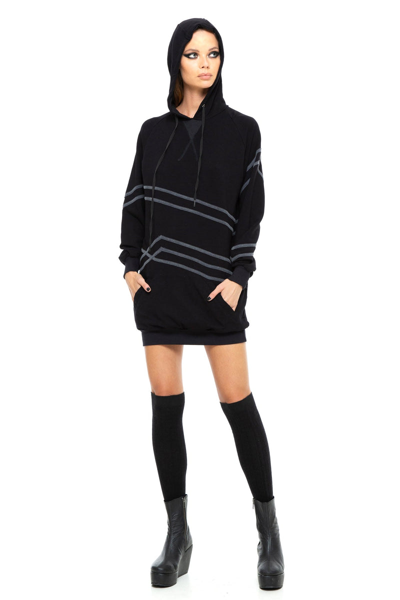 5D x Stellar Dust Asymmetric Oversized Hoody - Hoodies - Womens -  - FIVE AND DIAMOND