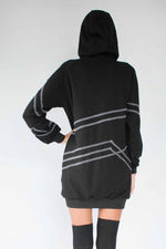 5D x Stellar Dust Asymmetric Oversized Hoody - Hoodies - Womens -  - FIVE AND DIAMOND
