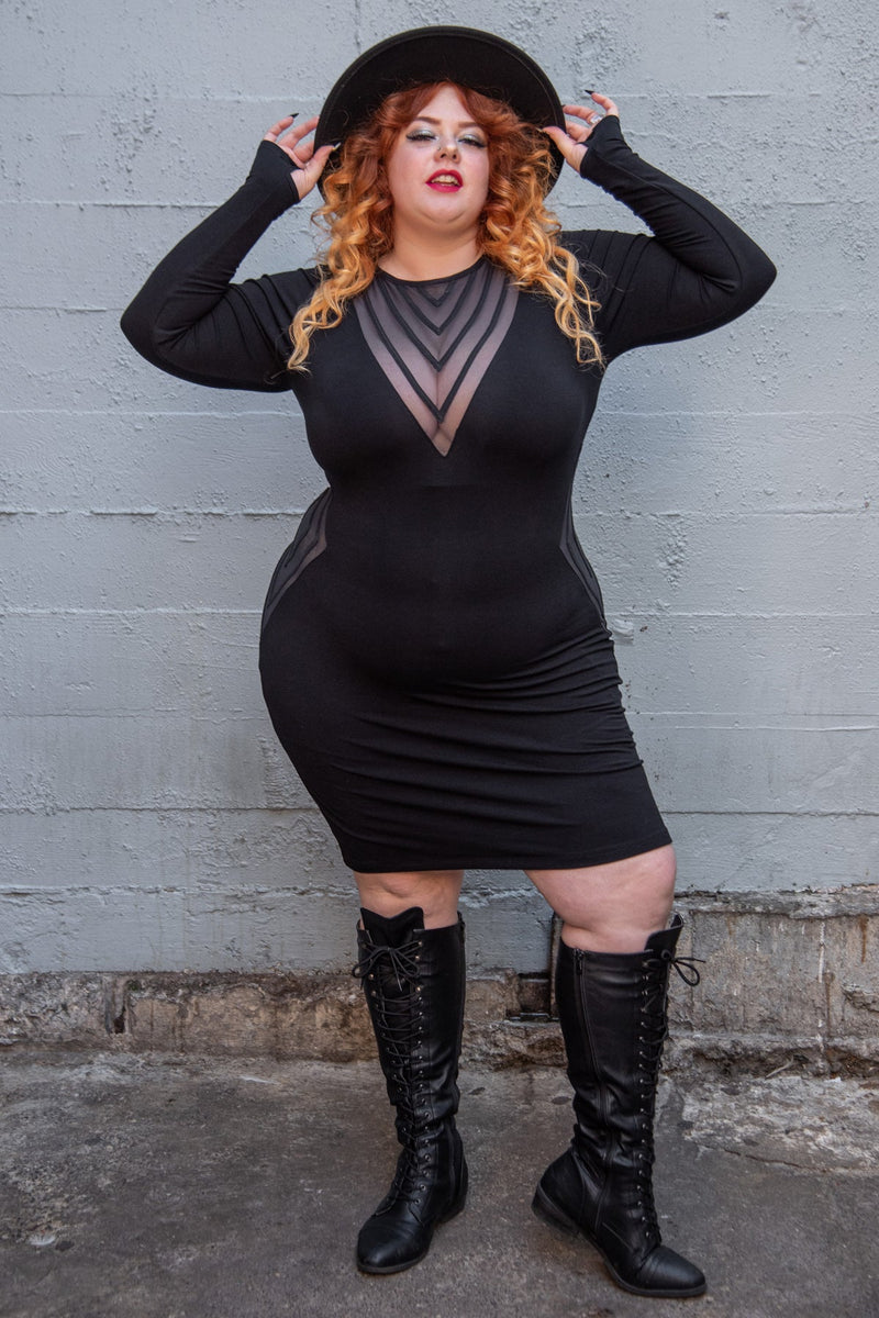 5D x Stellar Dust Chevron Mesh Mini Dress Dresses 5D x Stellar Dust 