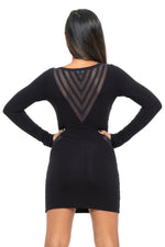 5D x Stellar Dust Chevron Mesh Mini Dress / PRE-ORDER - Dresses -  - FIVE AND DIAMOND