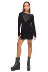 5D x Stellar Dust Chevron Mesh Mini Dress / PRE-ORDER - Dresses -  - FIVE AND DIAMOND