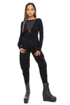 5D x Stellar Dust Chevron Mesh Top - Tops-Womens -  - FIVE AND DIAMOND