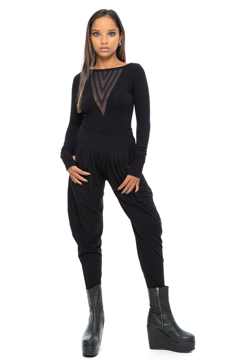 5D x Stellar Dust Chevron Mesh Top - Tops-Womens -  - FIVE AND DIAMOND
