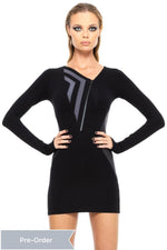 5D x Stellar Dust Chevron Mini Dress / PRE-ORDER - Dresses -  - FIVE AND DIAMOND
