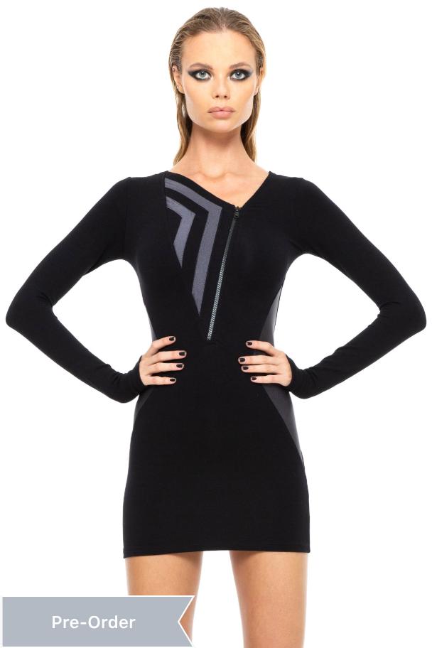 5D x Stellar Dust Chevron Mini Dress / PRE-ORDER - Dresses -  - FIVE AND DIAMOND