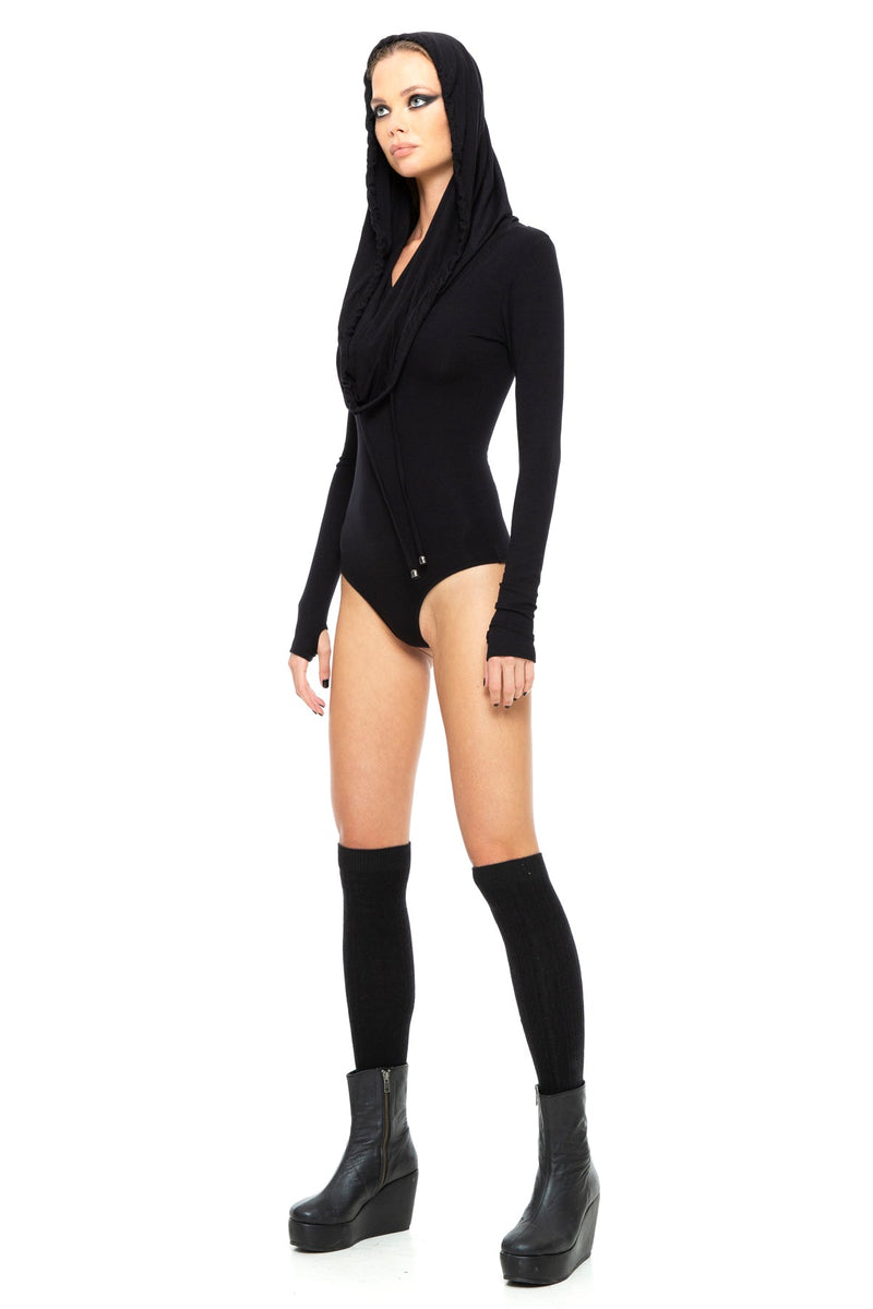 5D x Stellar Dust Cowl Hooded Body Suit - Jumpsuit -  - FIVE AND DIAMOND