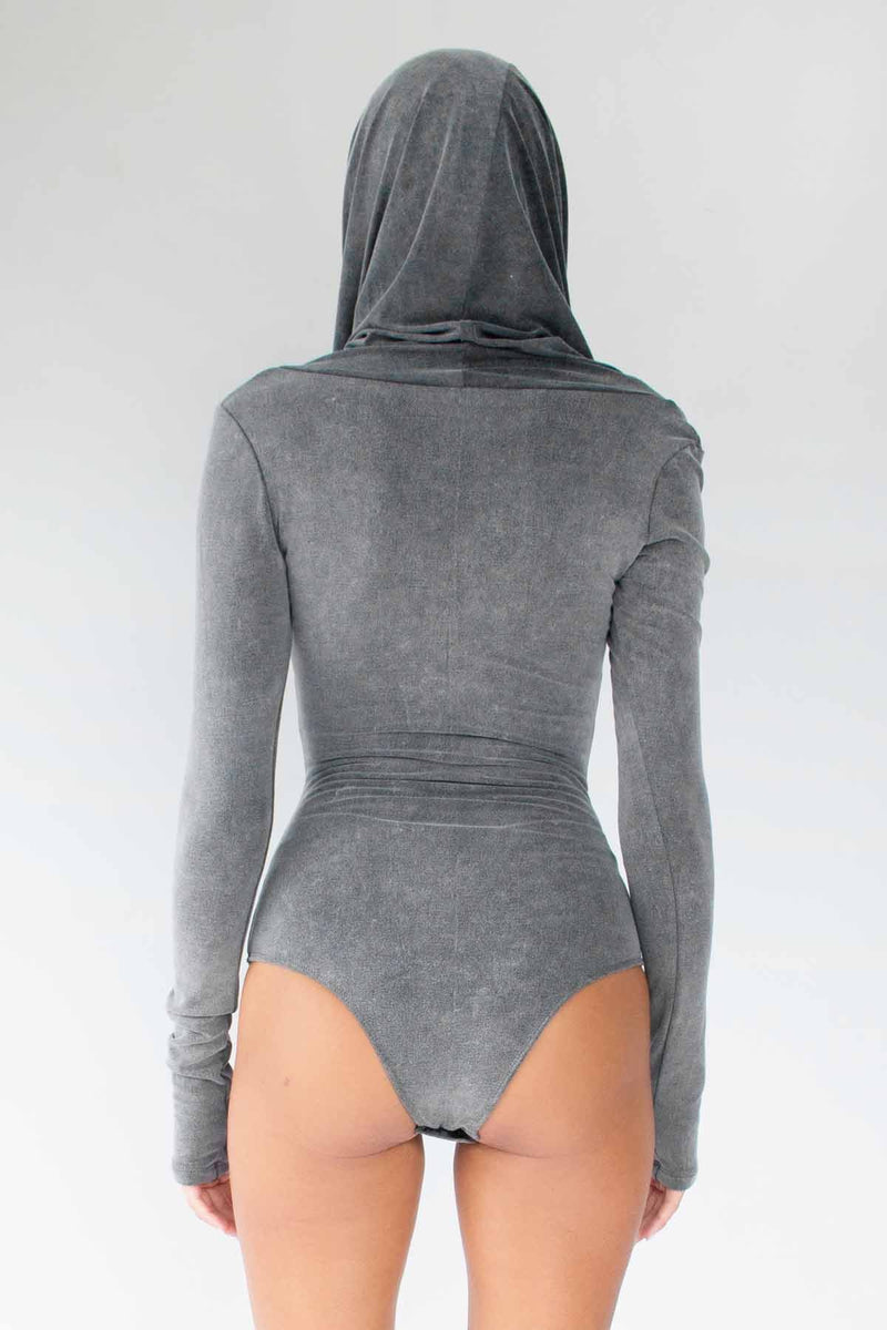 5D x Stellar Dust Cowl Hooded Body Suit - Jumpsuit -  - FIVE AND DIAMOND