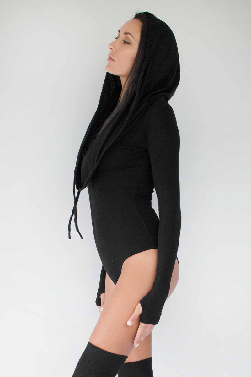 5D x Stellar Dust Cowl Hooded Body Suit - Jumpsuit -  - FIVE AND DIAMOND