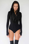 5D x Stellar Dust Cowl Hooded Body Suit - Jumpsuit -  - FIVE AND DIAMOND